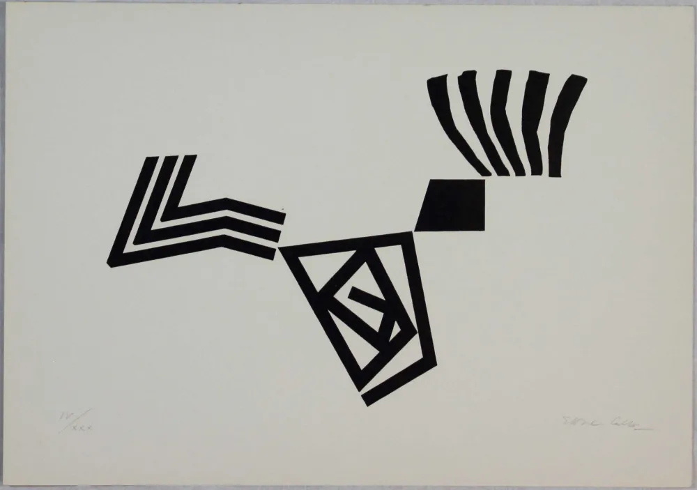 Lithograph Colla - Untiled