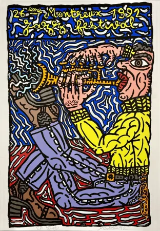 Screenprint Combas - 26ème Festival de Montreux, 1992 – Signée à la main