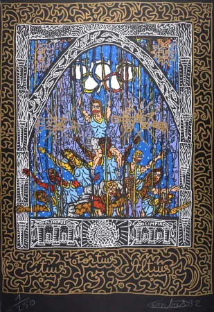 Lithograph Combas - Citius, Altius, Fortius