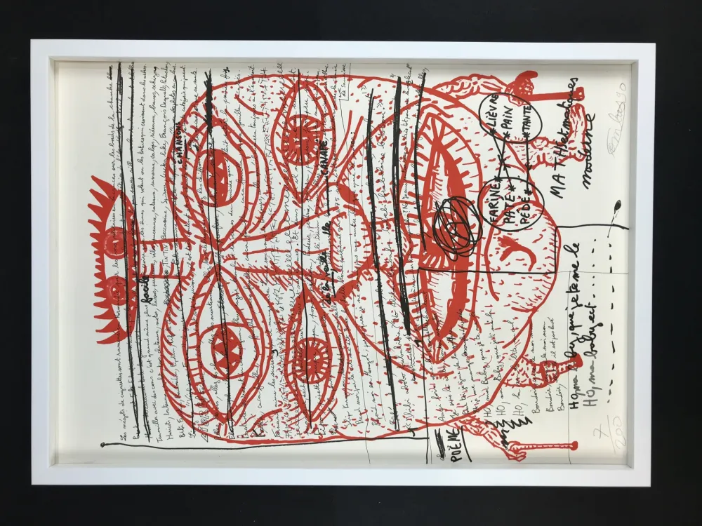 Lithograph Combas - Feu №2