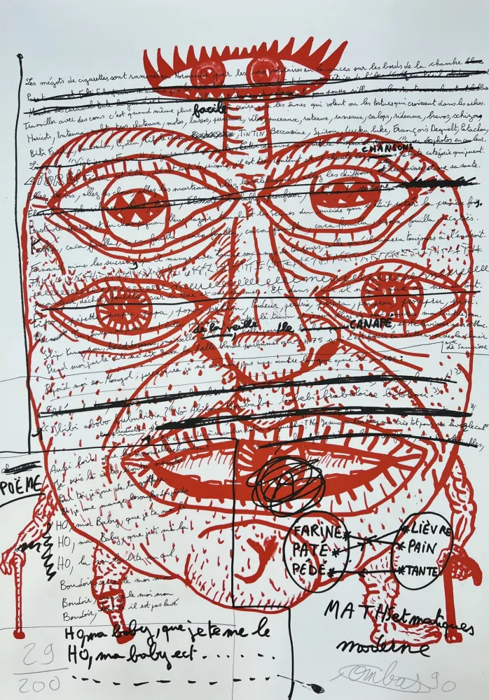 Lithograph Combas - Feu №2