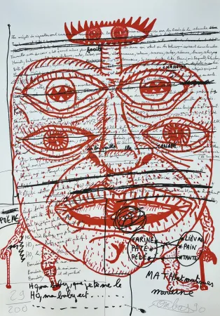 Lithograph Combas - Feu №2