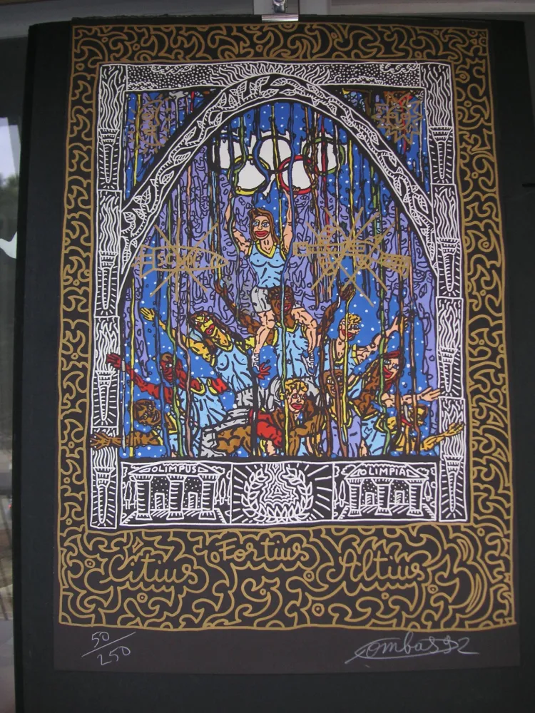 Lithograph Combas - JO BARCELONA