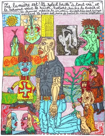 Lithograph Combas - La lumière est !