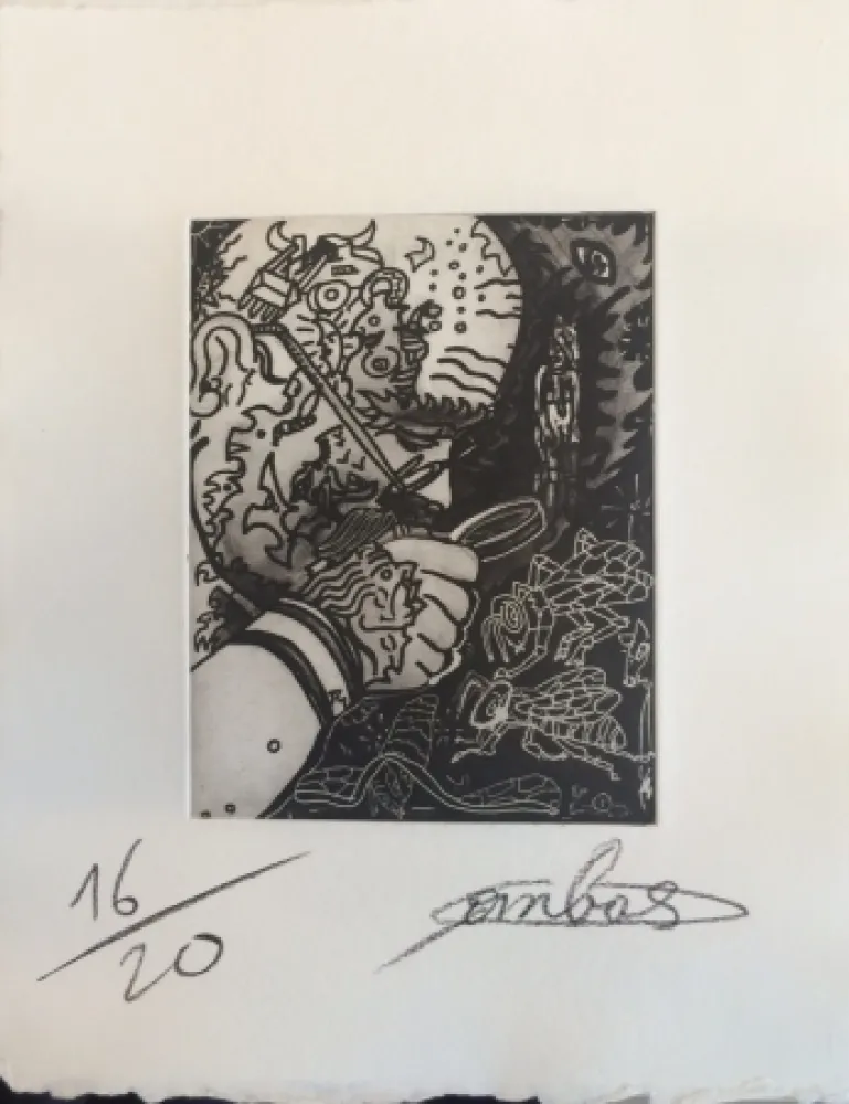 Etching And Aquatint Combas - La sagesse des abeilles