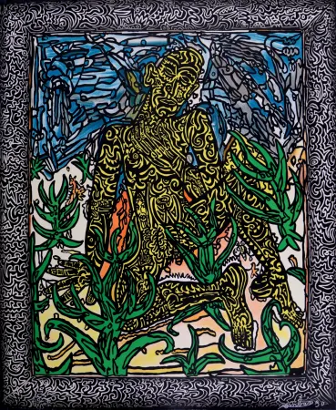 Screenprint Combas - L'Homme jaune, 1990