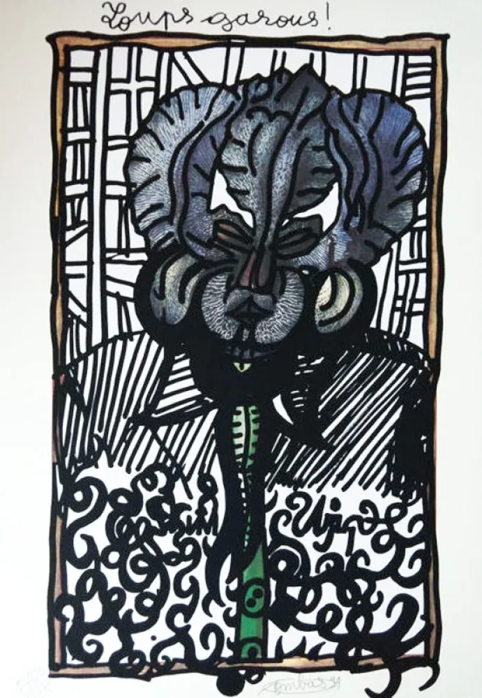 Screenprint Combas - Loups Garous