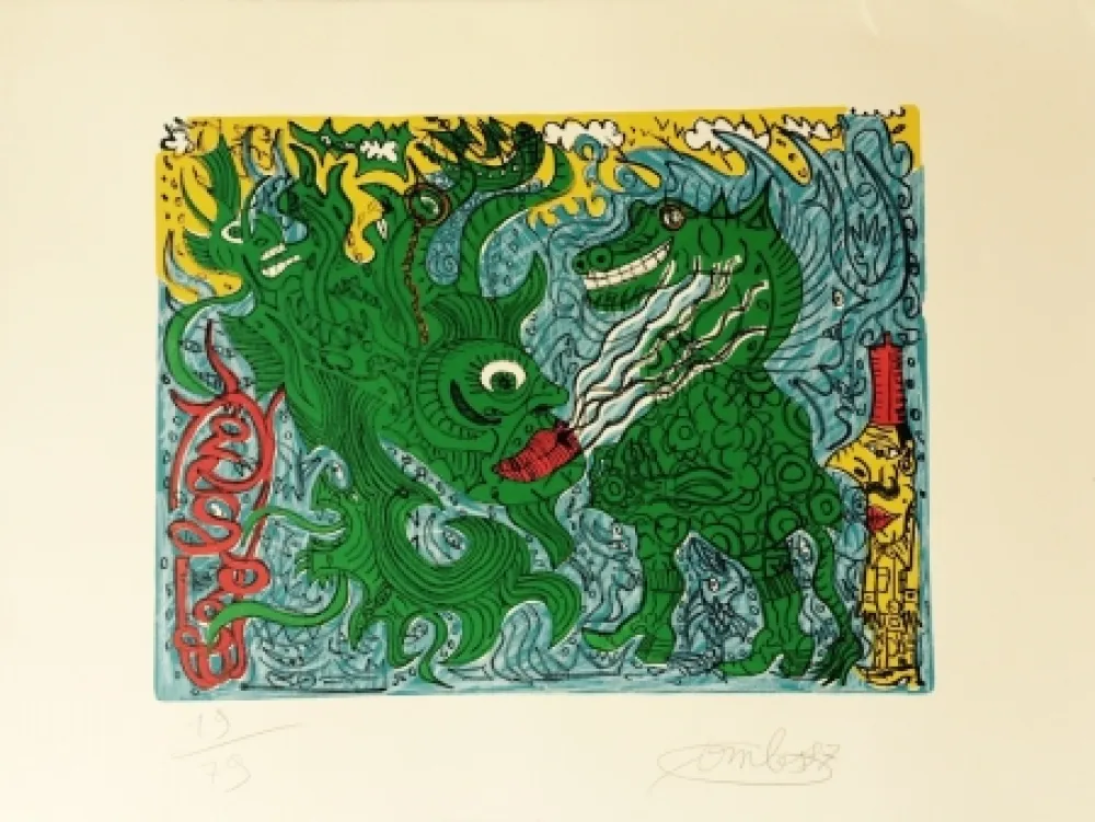 Lithograph Combas - Sans titre, 1997