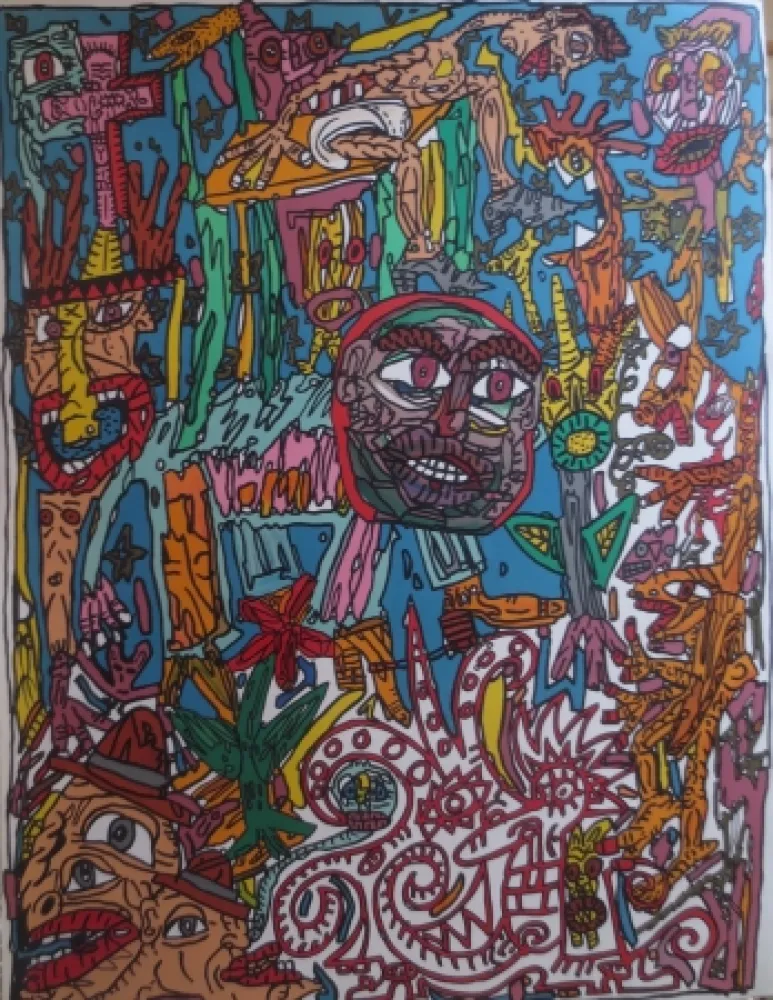 Lithograph Combas - Sans titre