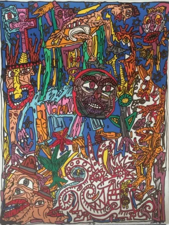 Lithograph Combas - Sans titre