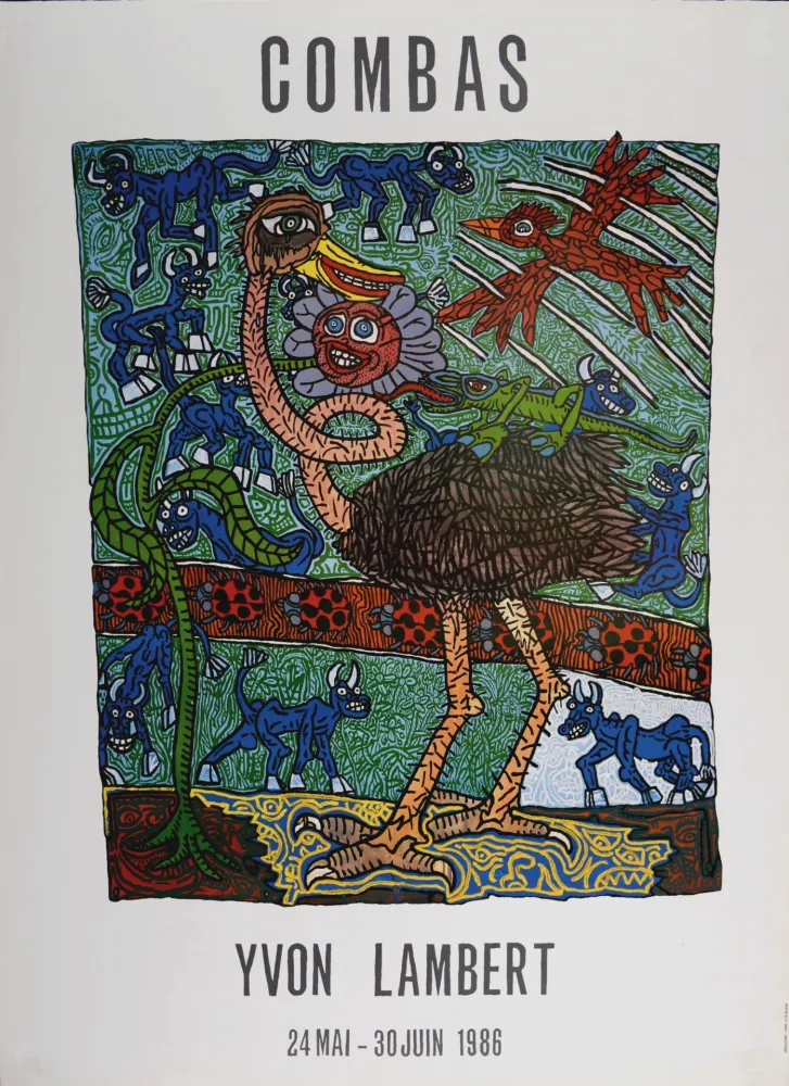 Lithograph Combas - Yvon Lambert, 1986