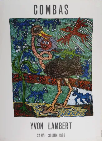 Lithograph Combas - Yvon Lambert, 1986