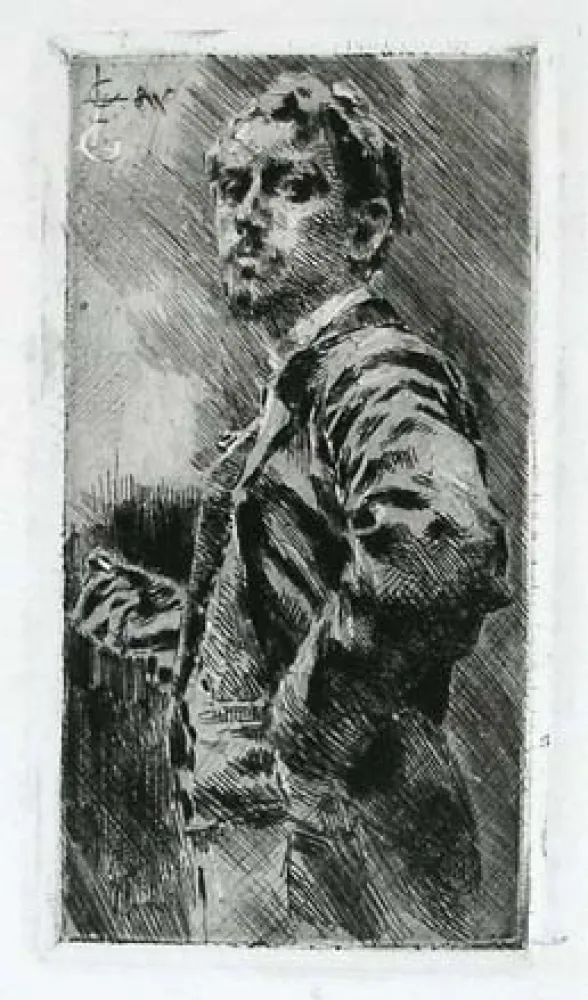 Etching Conconi - RITRATTO DI LUIGI ARRIGONI (Portrait of Luigi Arrigoni) 