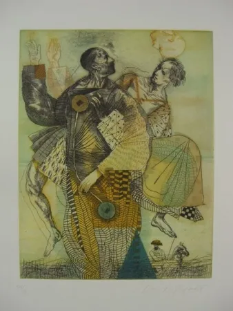 Engraving Condé - AMANECER DEL CABALLISTA