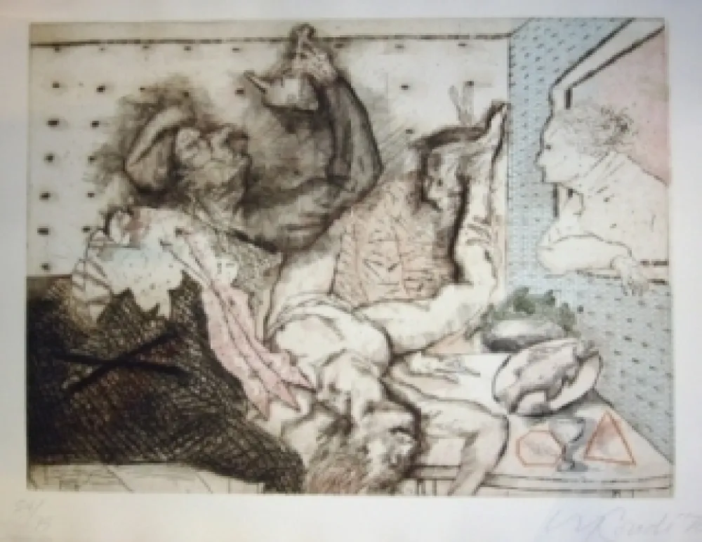Etching And Aquatint Condé -  La Masia 