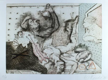 Etching And Aquatint Condé - La masia