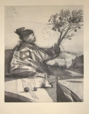 Etching And Aquatint Condé -  Trialogue