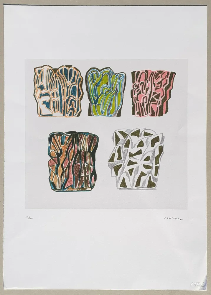 Lithograph Consagra - Composizione