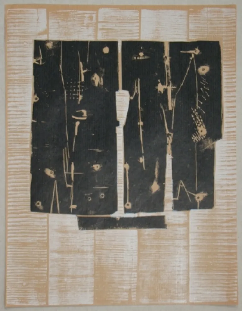 Woodcut Consagra - Gravure sur bois pour XXe Siècle