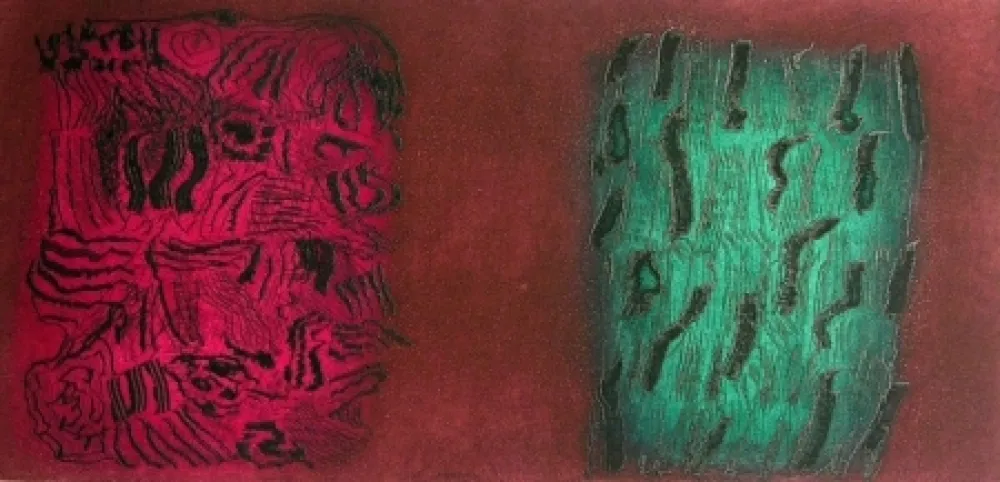 Etching And Aquatint Consagra - Senza titolo