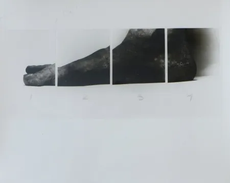 Photography Coplans - Selfportrait feet four panels