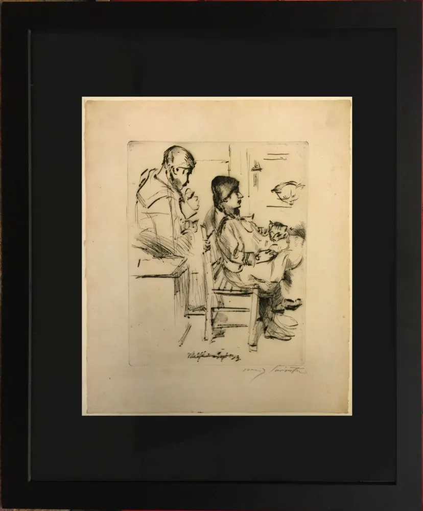 Engraving Corinth - Bei der Toilette