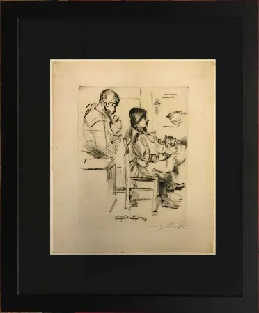 Engraving Corinth - Bei der Toilette