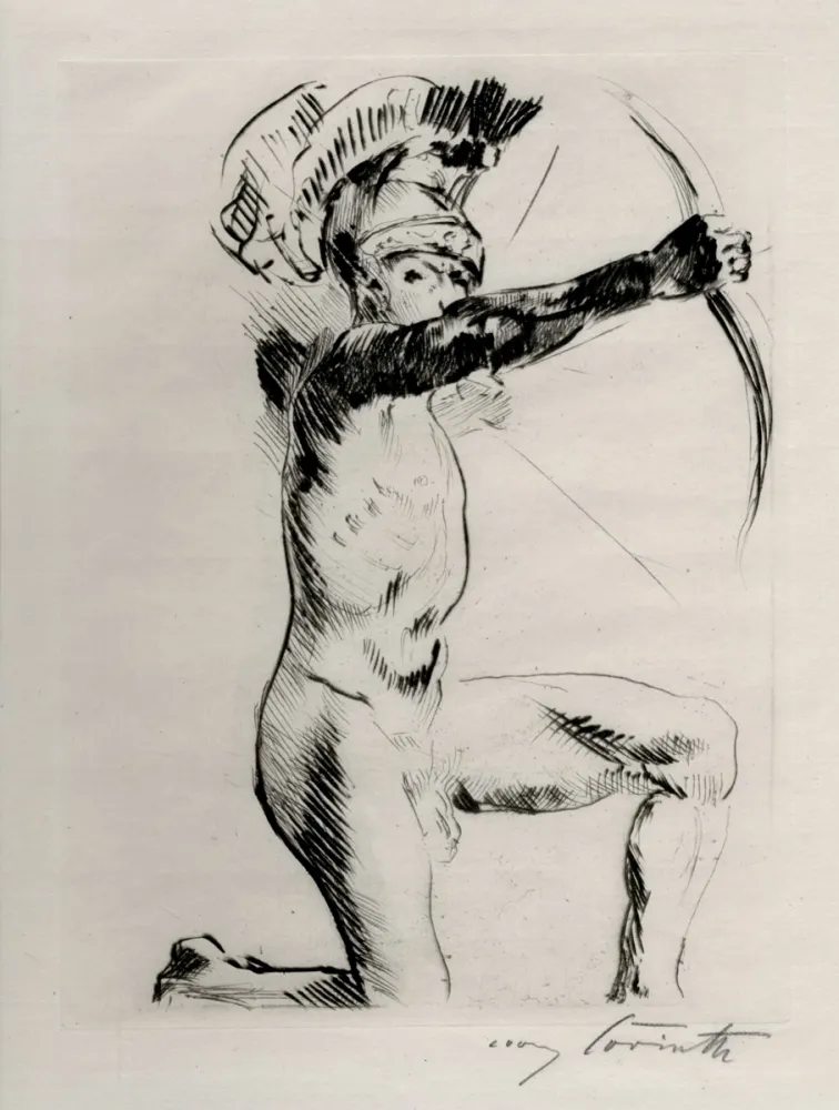 Engraving Corinth - Bogenschütze