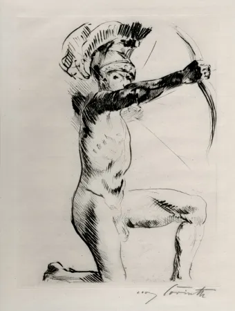 Engraving Corinth - Bogenschütze