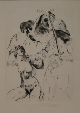 Drypoint Corinth - Frauenraub III