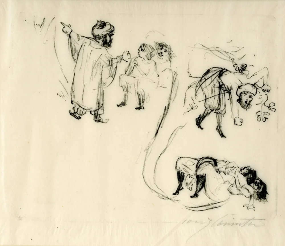 Lithograph Corinth - Illustration zu 1001 Nacht