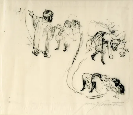 Lithograph Corinth - Illustration zu 1001 Nacht