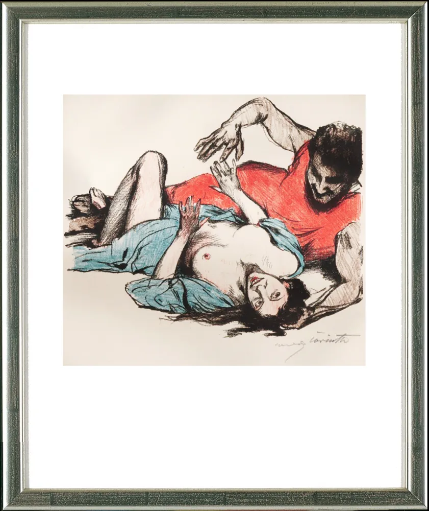 Lithograph Corinth - Seine Linke liegt unter meinem Haupt...