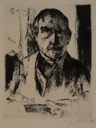 Engraving Corinth - Selbstbildnis