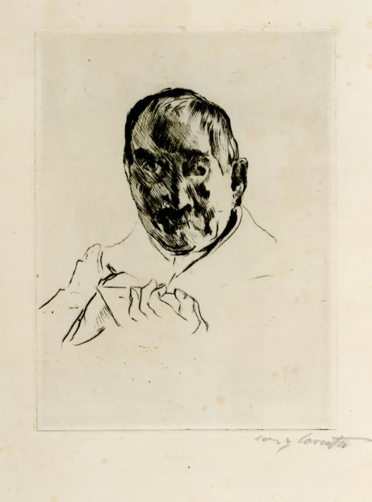 Engraving Corinth - Selbstbildnis