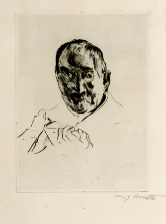 Engraving Corinth - Selbstbildnis