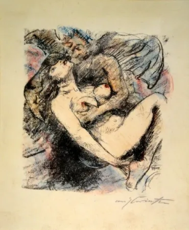 Lithograph Corinth - Trieb