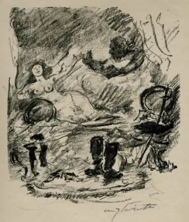 Lithograph Corinth - Wiedervereinigung mit der zur Gräfin emporgestiegenen Aline