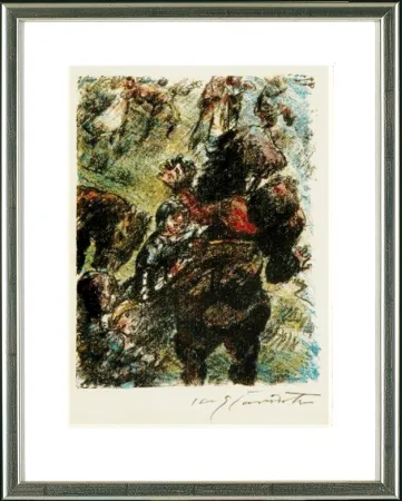 Lithograph Corinth - Wilhelm Tell. Gesslers Tod