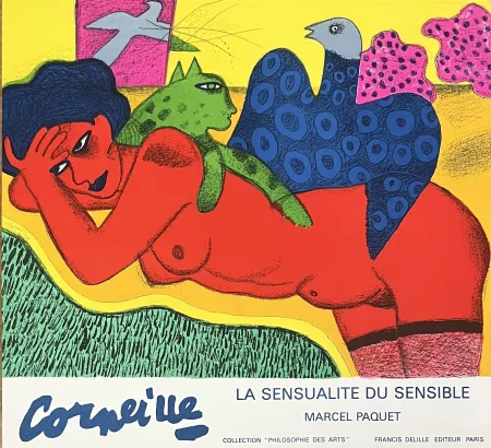 Lithograph Corneille - Affiche lithographique La sensualité du sensible, 1988