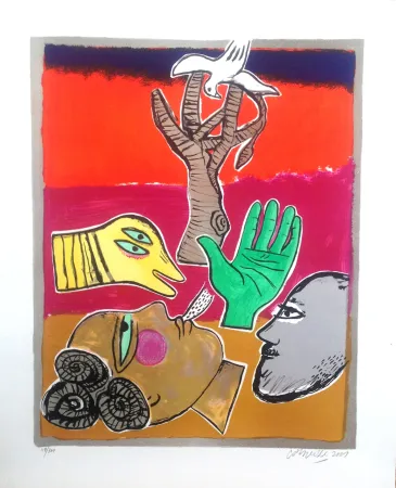 Lithograph Corneille - Album 12 mois de l'année 