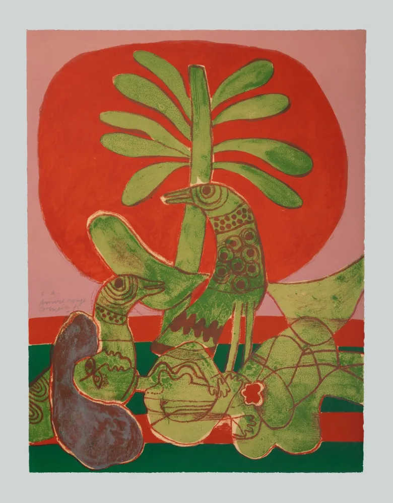 Screenprint Corneille - Amore rouge