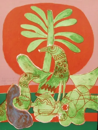 Lithograph Corneille - AMORE ROUGE