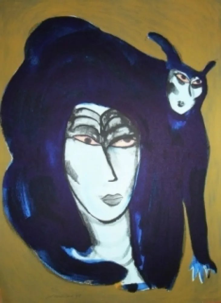 Lithograph Corneille - Chat endiablé