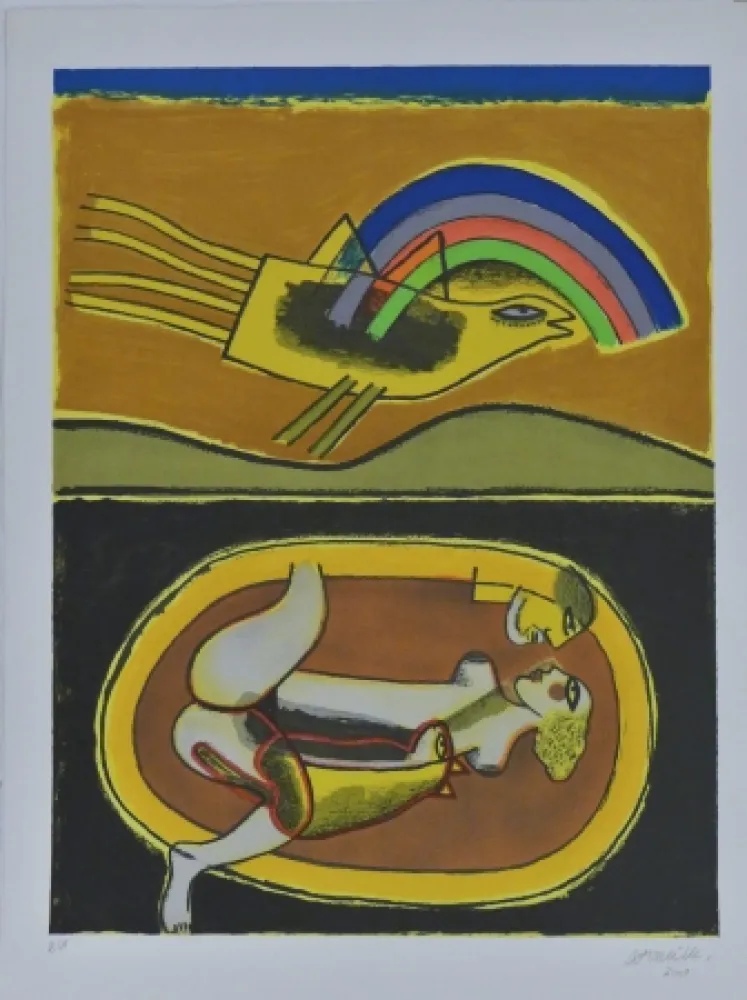 Lithograph Corneille - Composition 1