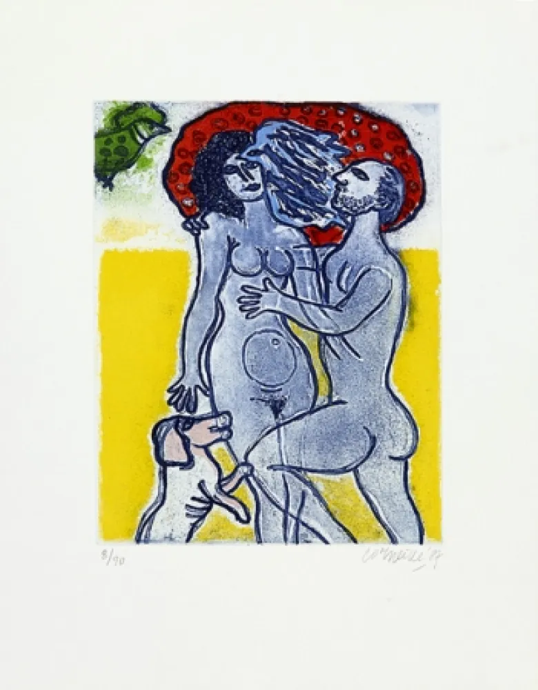 Etching Corneille - Couple de l'été