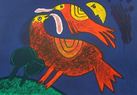 Lithograph Corneille - Demi-Lune dans ciel Catalan