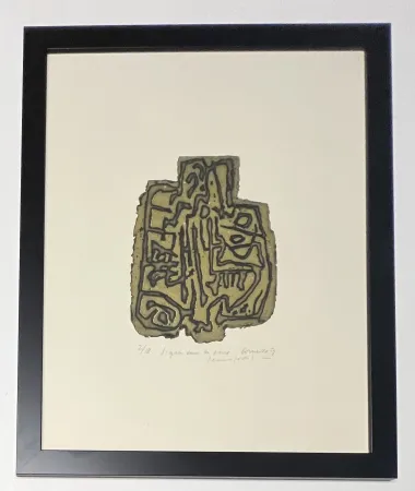 Etching Corneille - Eau-forte en couleurs Signes dans la pierre, 1959 - 2/18
