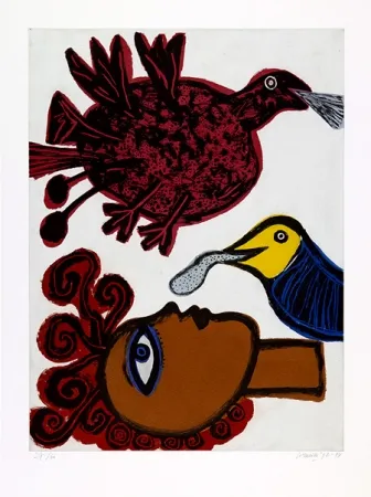 Aquatint Corneille - Echo de L’Afrique.