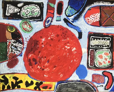 Numeric Print Corneille - Edition 45 ex. Composition Abstraite 1964  Archives Officielles Guillaume Corneille